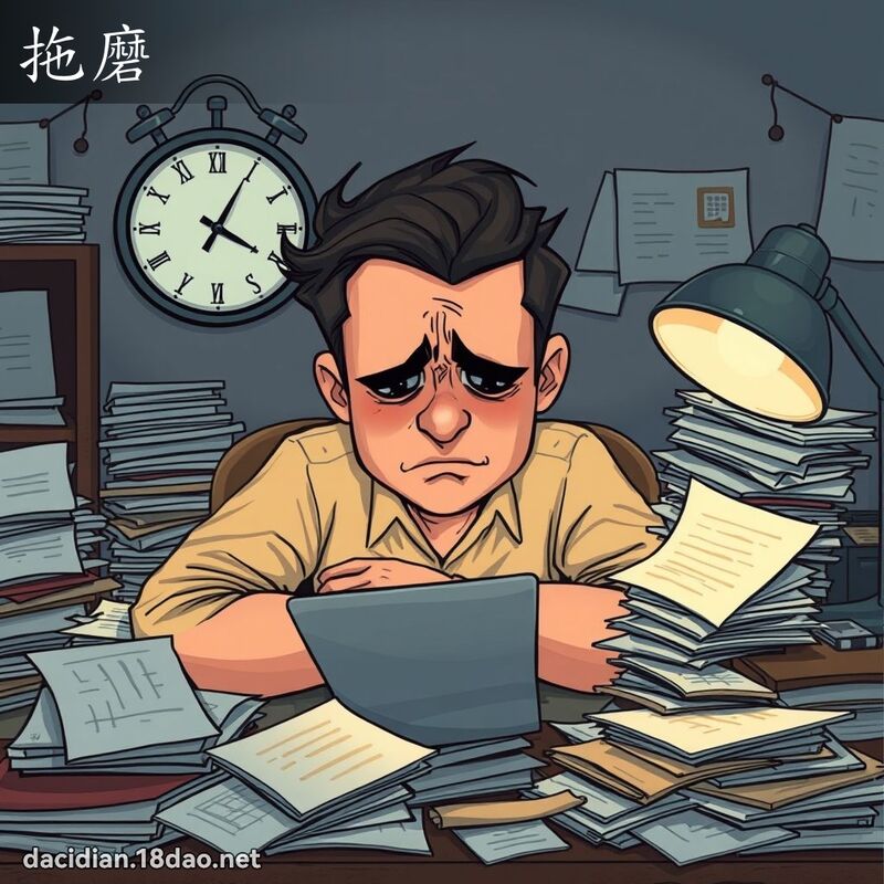 拖磨 - 國語大辭典配圖