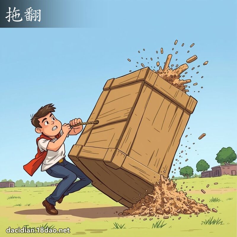 拖翻 - 國語大辭典配圖