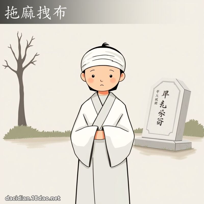 拖麻拽布 - 國語大辭典配圖
