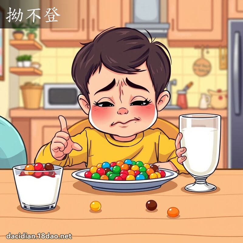 拗不登 - 国语大辞典配图