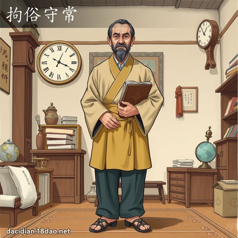 拘俗守常 - 国语大辞典配图