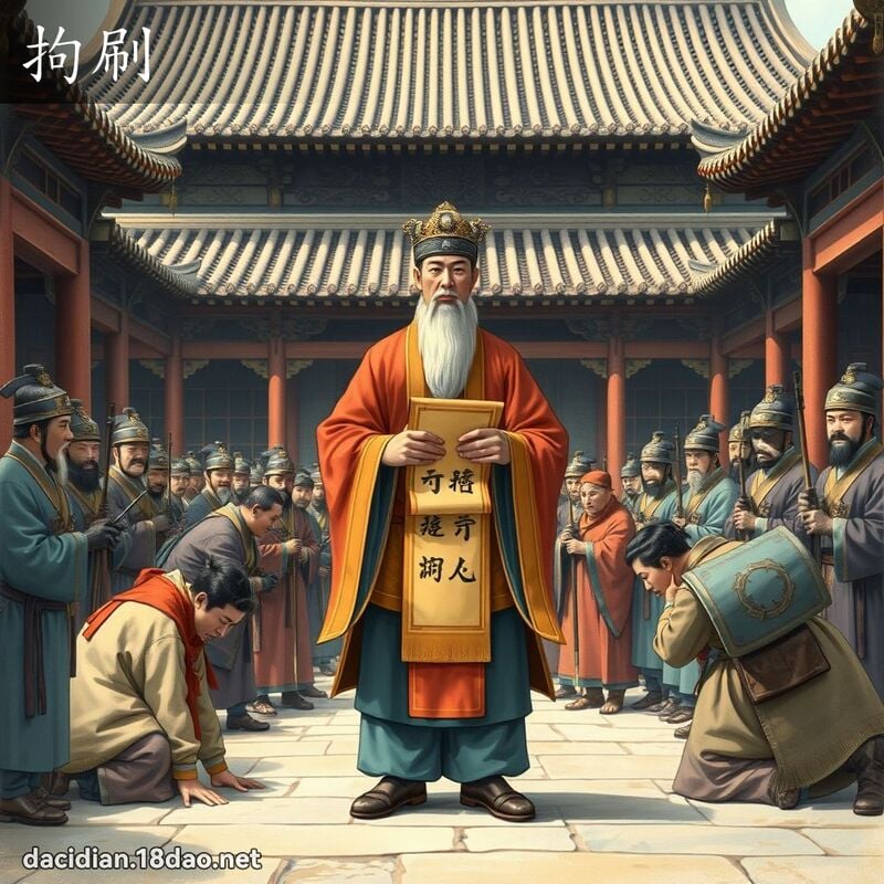 拘刷 - 國語大辭典配圖