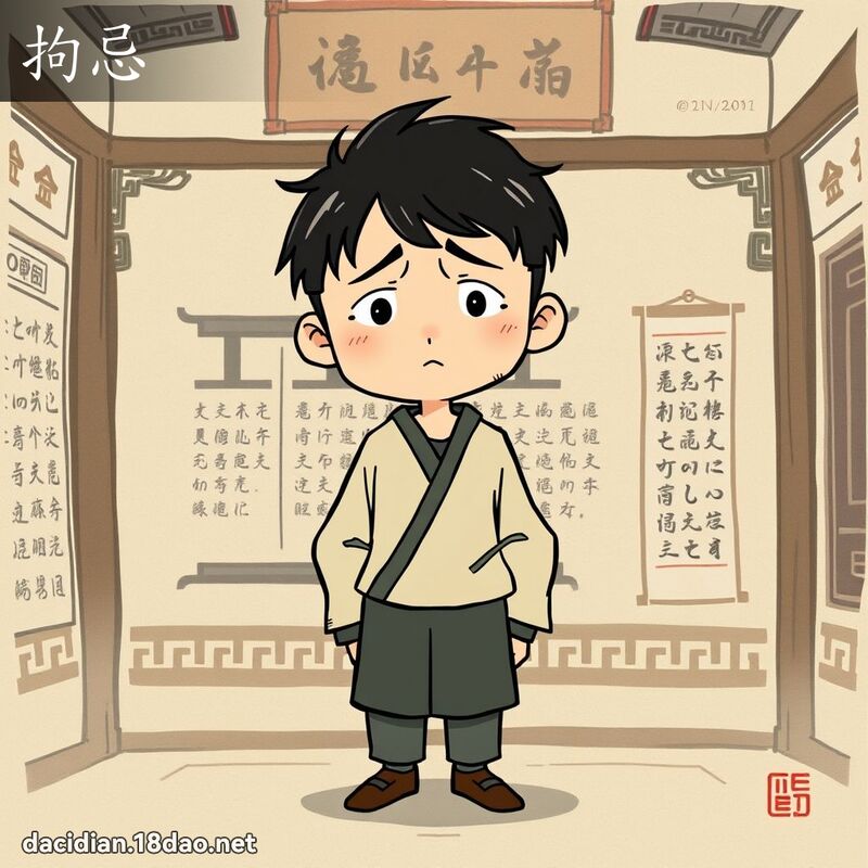拘忌 - 国语大辞典配图