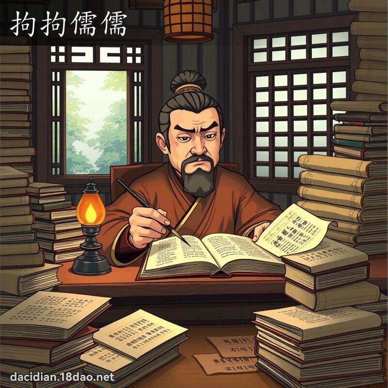拘拘儒儒 - 国语大辞典配图