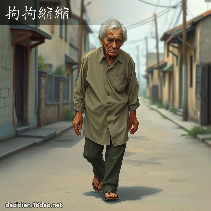 拘拘缩缩 - 国语大辞典配图