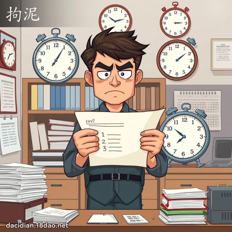 拘泥 - 國語大辭典配圖
