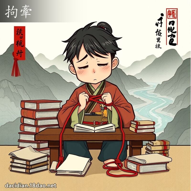 拘牽 - 國語大辭典配圖