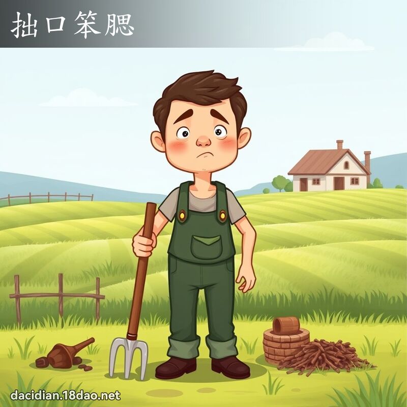 拙口笨腮 - 国语大辞典配图