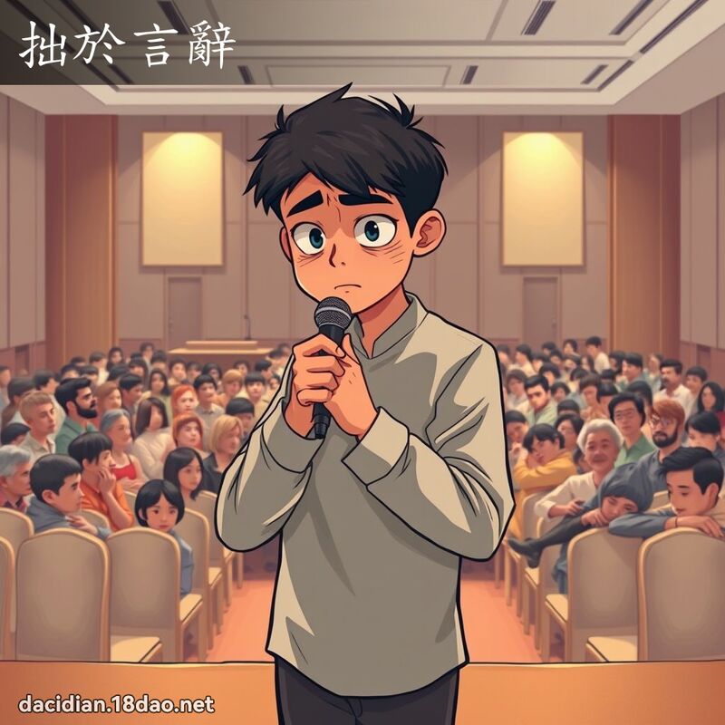拙於言辭 - 國語大辭典配圖