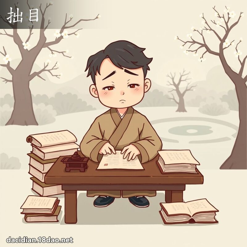 拙目 - 國語大辭典配圖