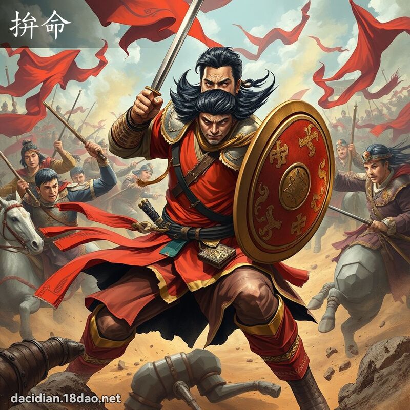 拚命 - 國語大辭典配圖