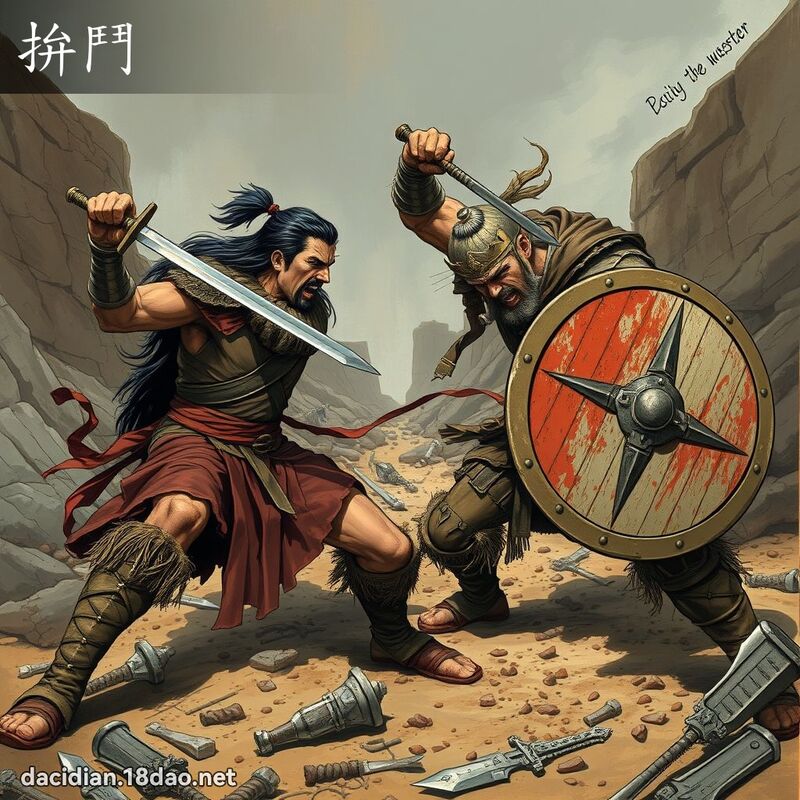 拚鬥 - 國語大辭典配圖