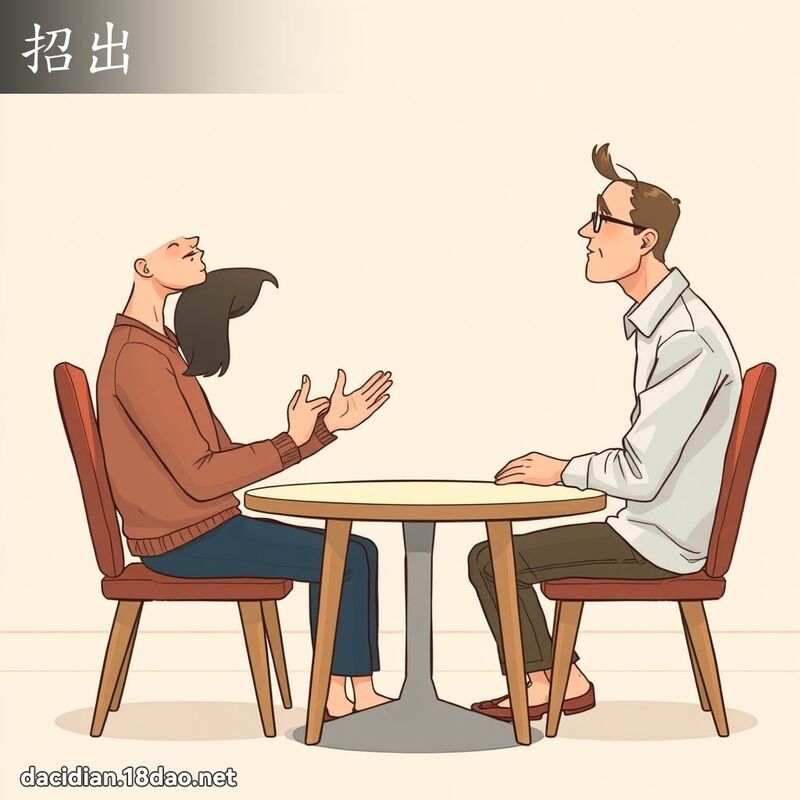 招出 - 国语大辞典配图