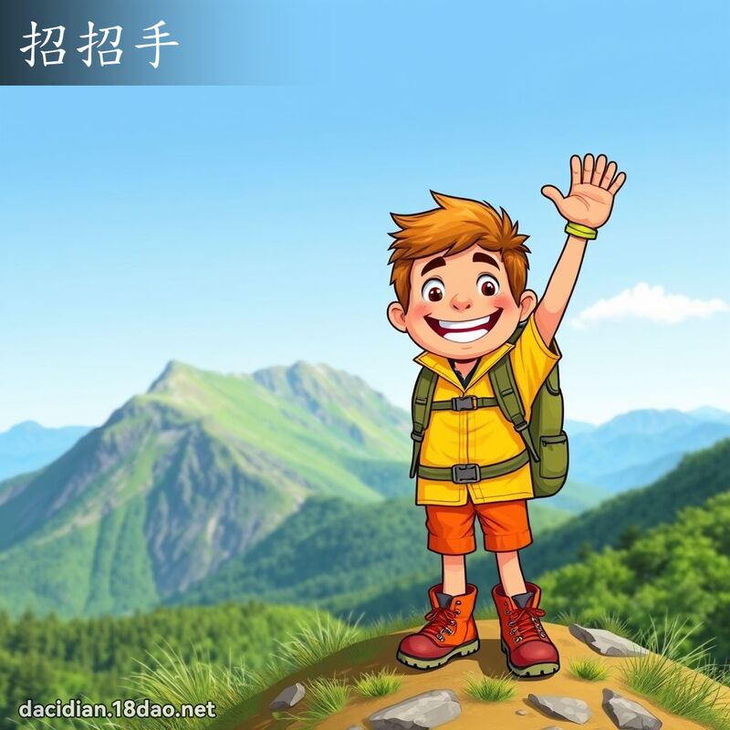 招招手 - 国语大辞典配图