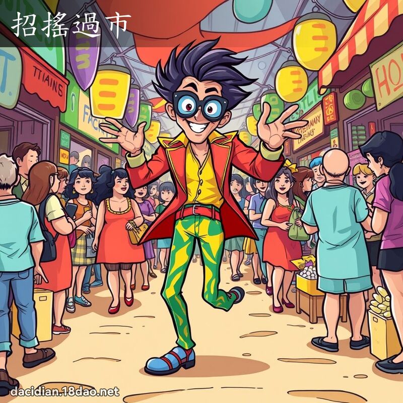 招搖過市 - 國語大辭典配圖