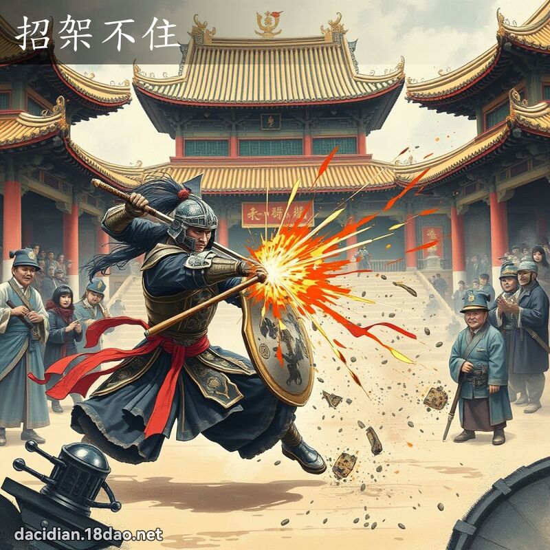 招架不住 - 國語大辭典配圖