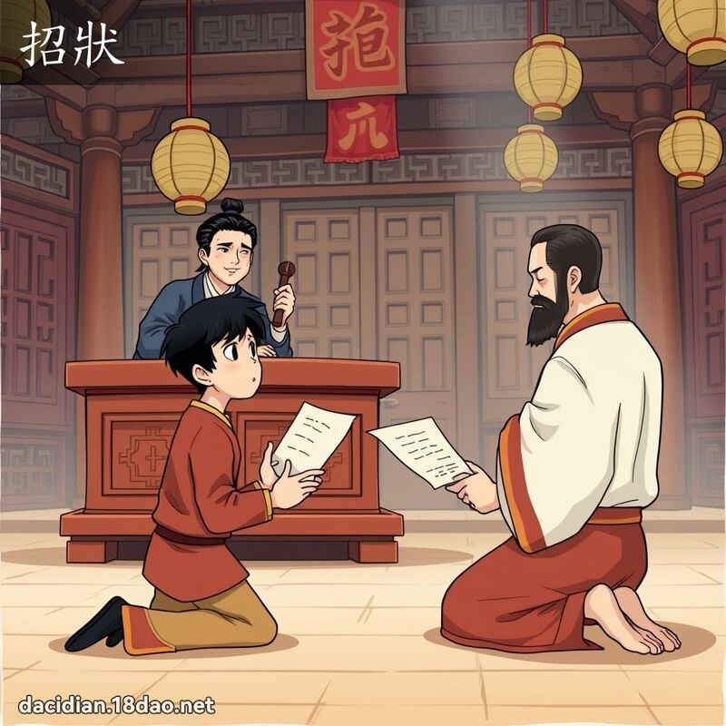 招狀 - 國語大辭典配圖