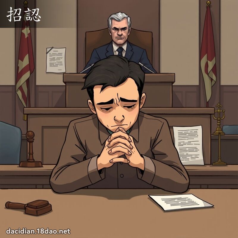 招认 - 国语大辞典配图