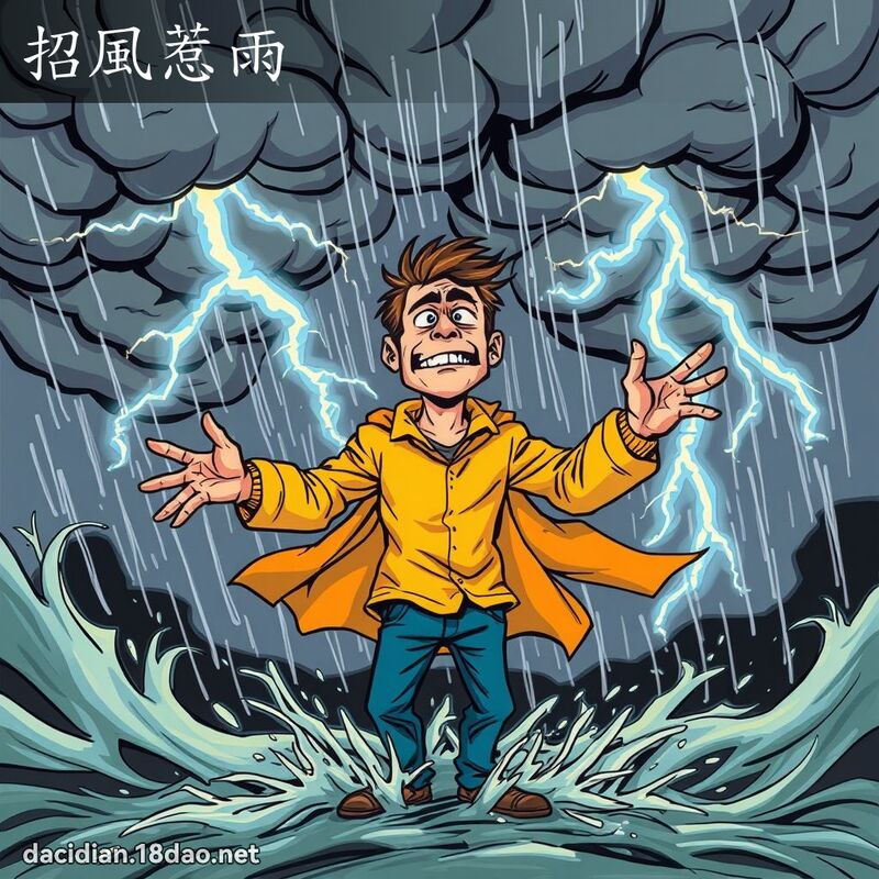 招風惹雨 - 國語大辭典配圖