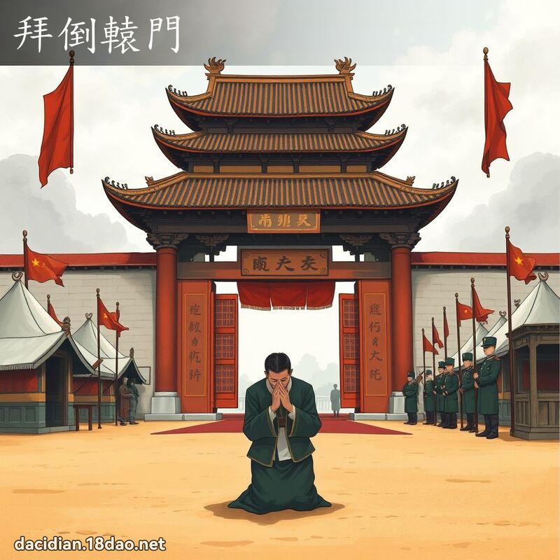 拜倒轅門 - 國語大辭典配圖