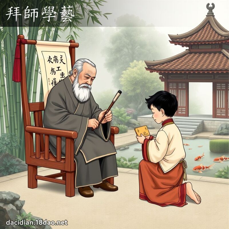 拜师学艺 - 国语大辞典配图