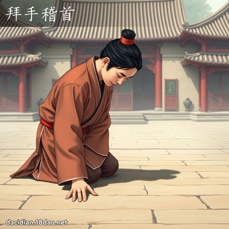 拜手稽首 - 国语大辞典配图