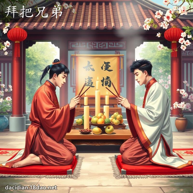 拜把兄弟 - 國語大辭典配圖