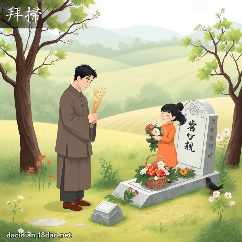 拜扫 - 国语大辞典配图
