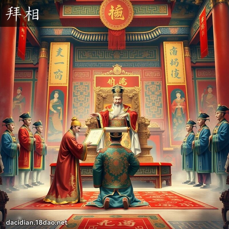 拜相 - 國語大辭典配圖