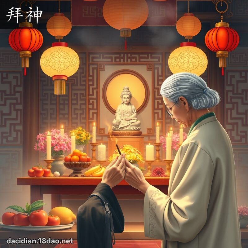 拜神 - 国语大辞典配图
