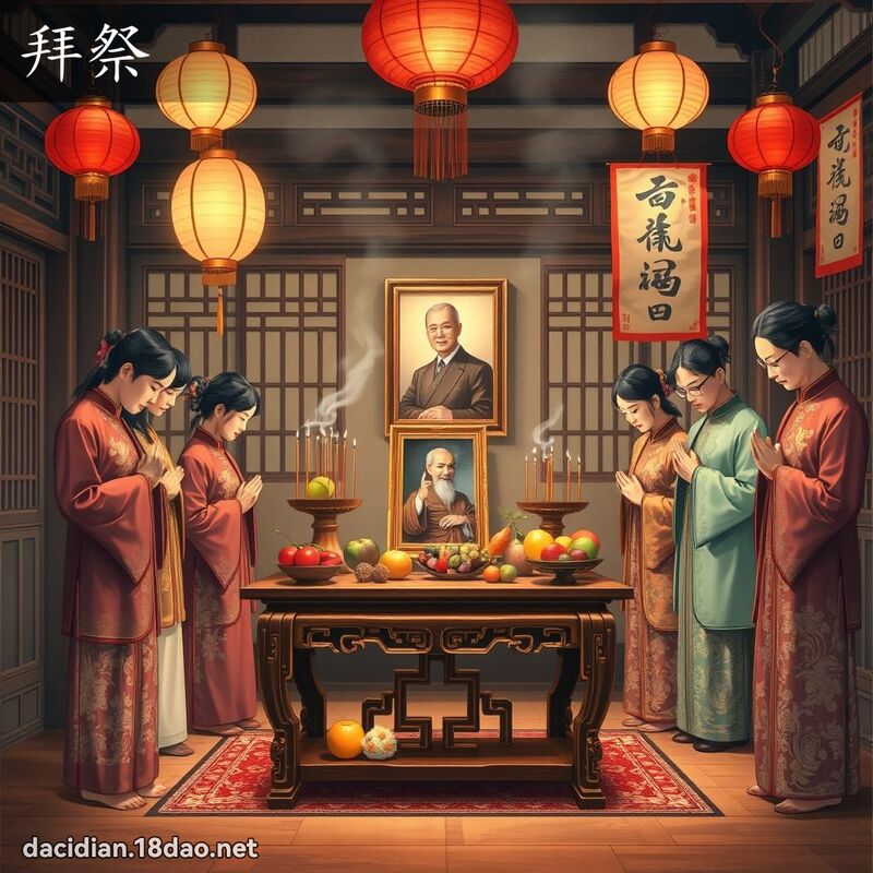 拜祭 - 国语大辞典配图