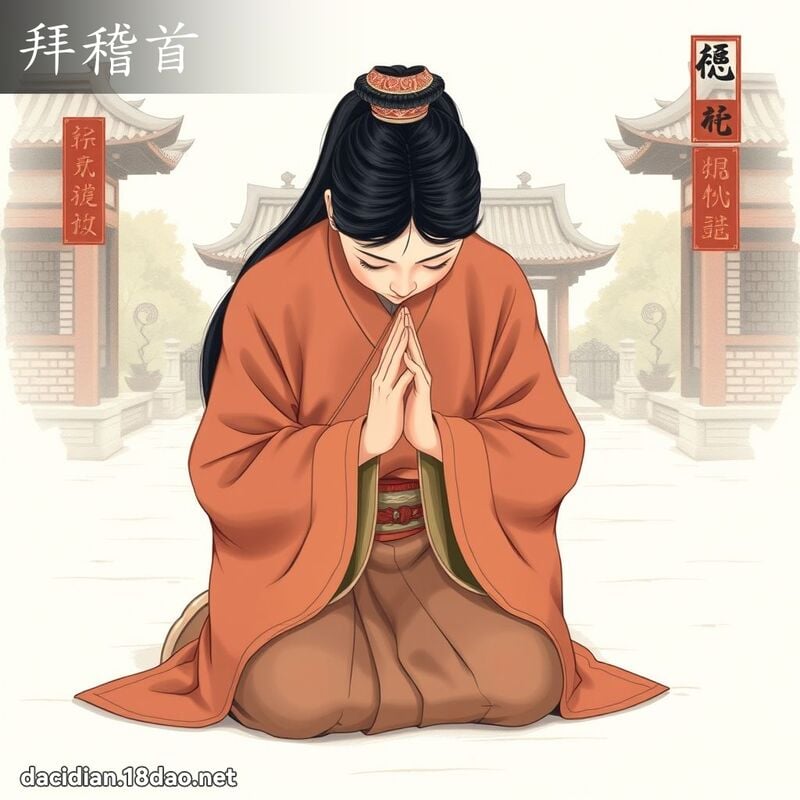 拜稽首 - 国语大辞典配图