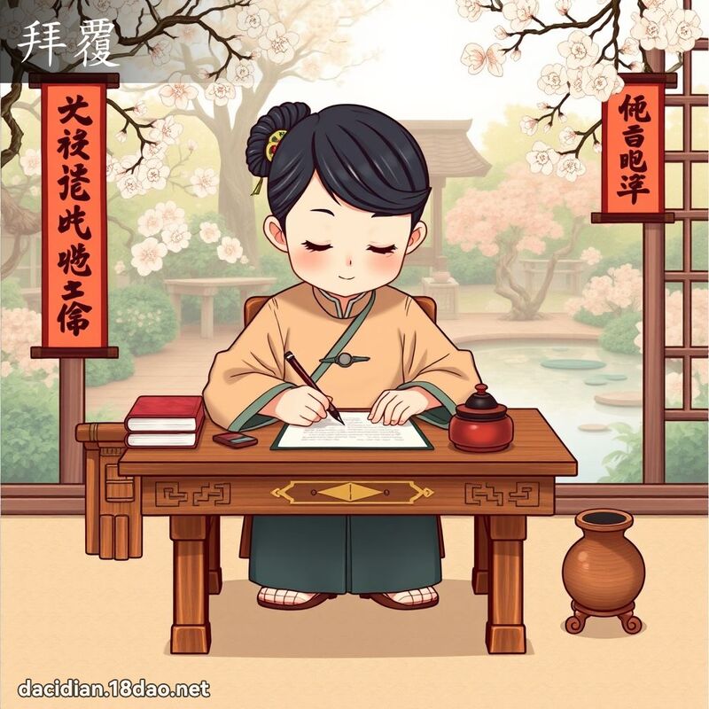 拜覆 - 國語大辭典配圖
