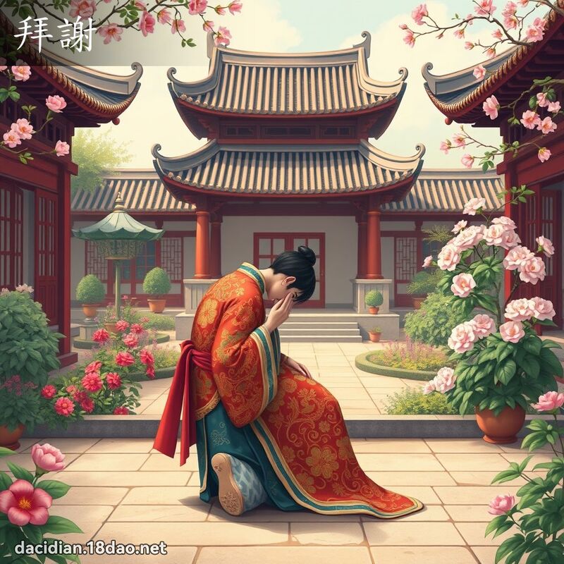 拜謝 - 國語大辭典配圖