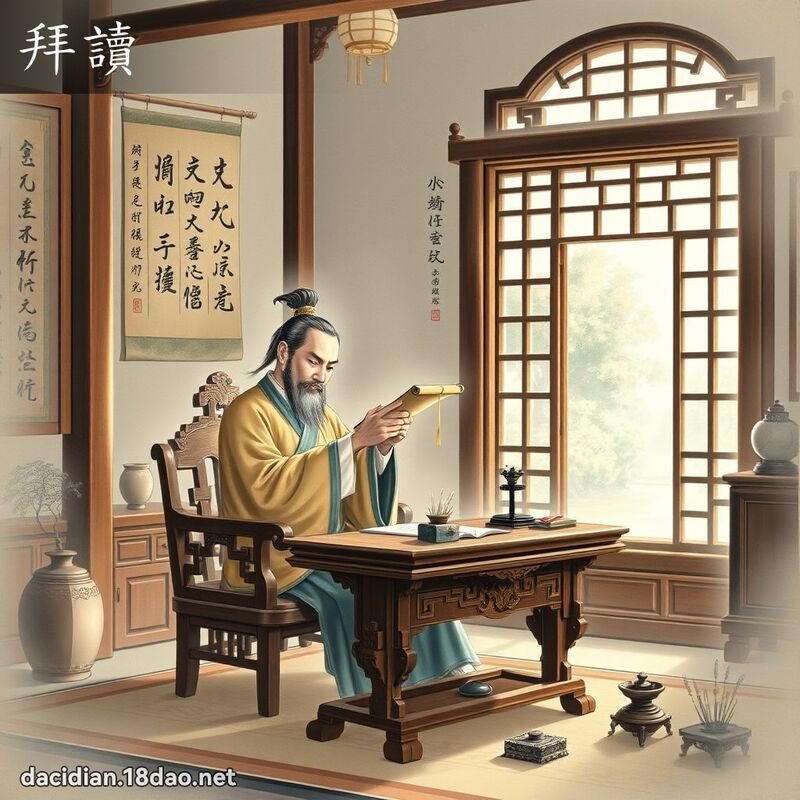 拜讀 - 國語大辭典配圖