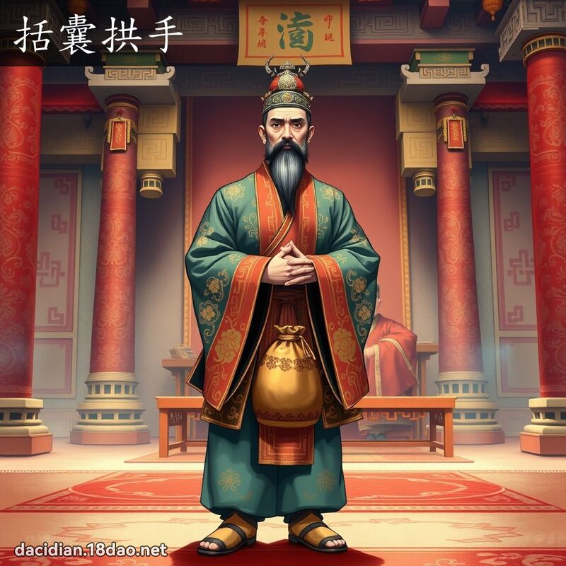 括囊拱手 - 國語大辭典配圖