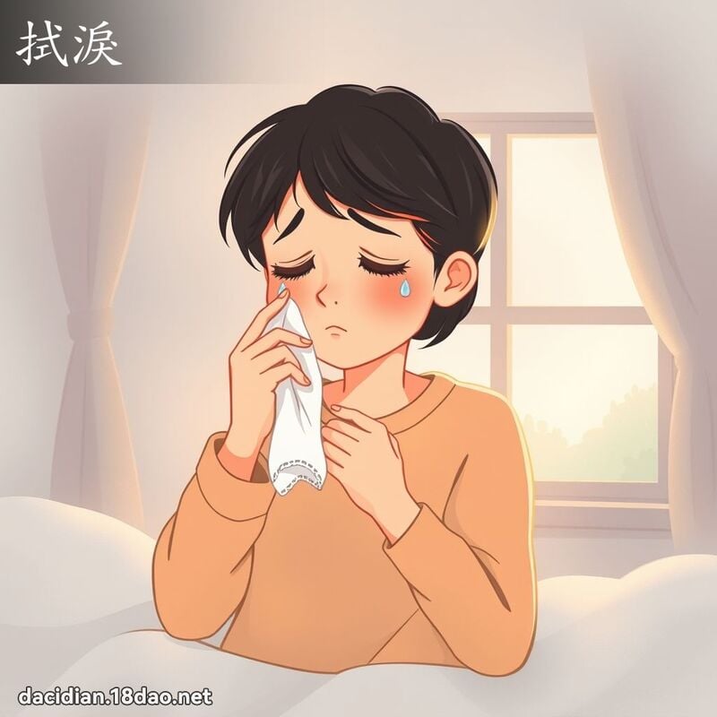拭淚 - 國語大辭典配圖
