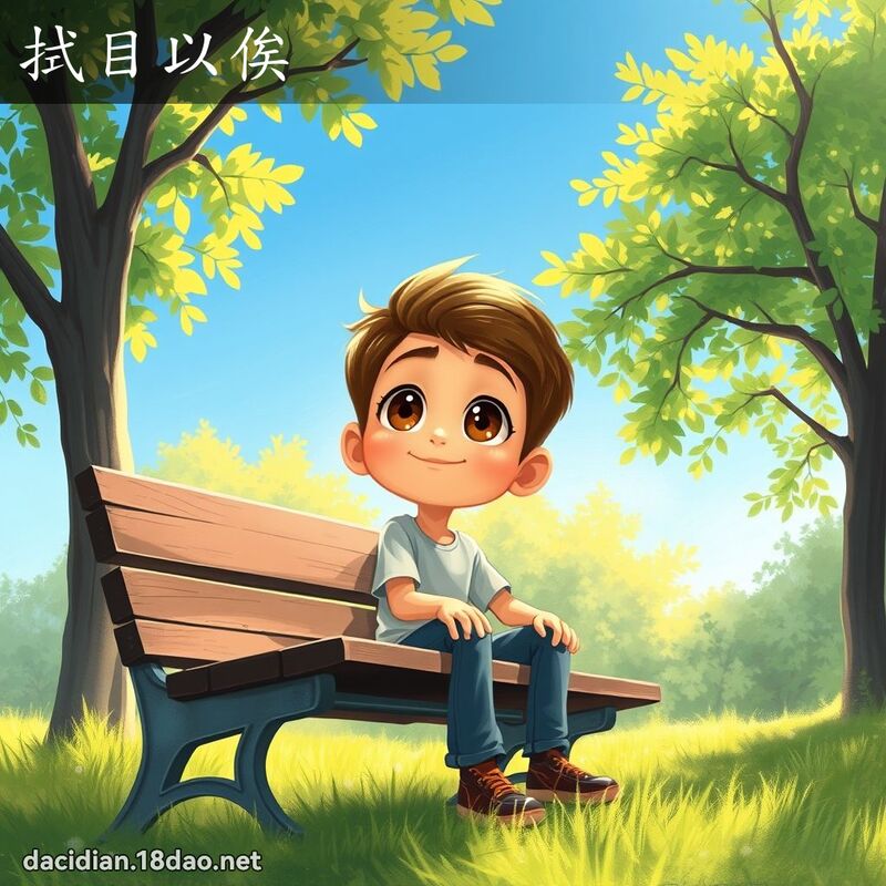 拭目以俟 - 国语大辞典配图