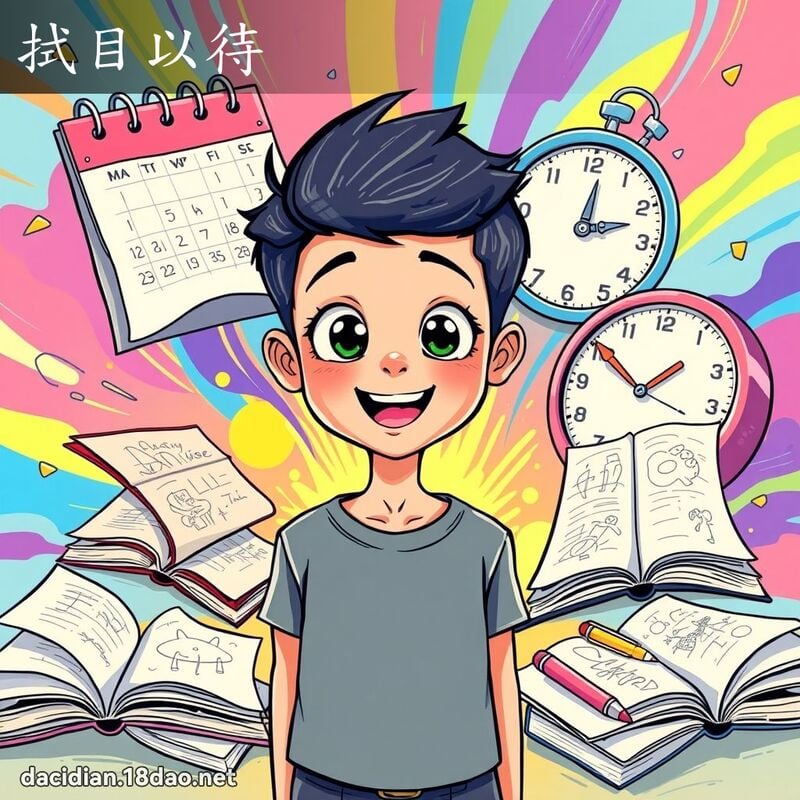 拭目以待 - 國語大辭典配圖
