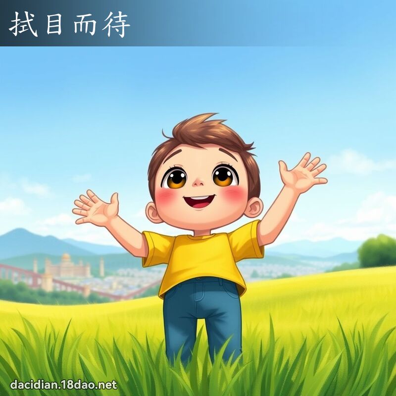 拭目而待 - 国语大辞典配图