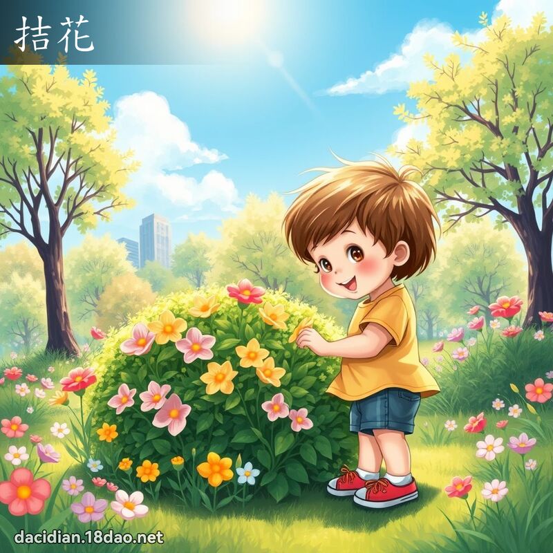拮花 - 国语大辞典配图