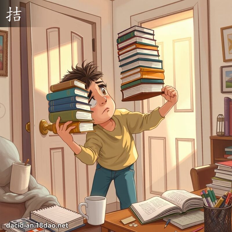 拮 - 國語大辭典配圖