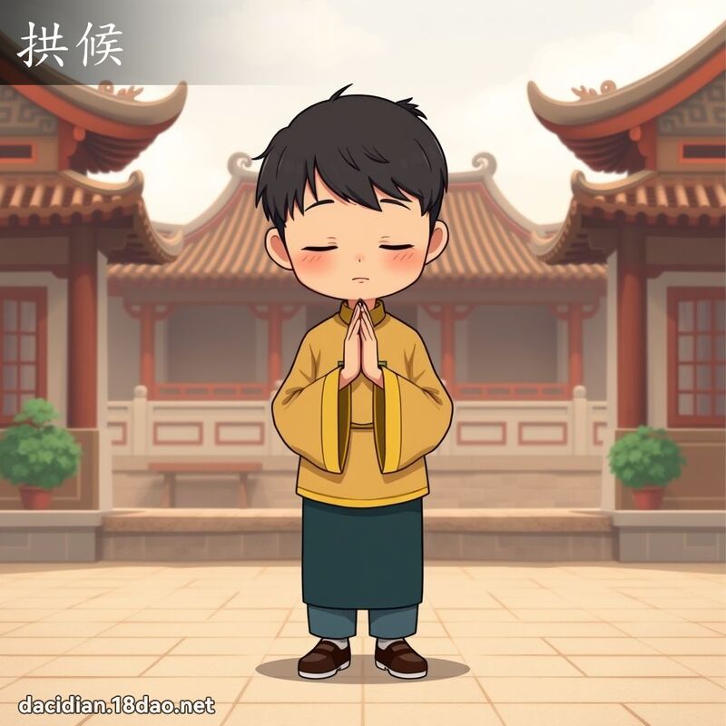 拱候 - 國語大辭典配圖