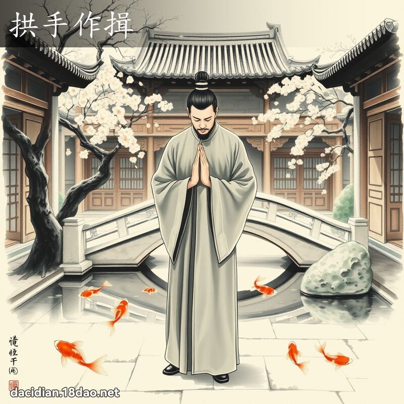 拱手作揖 - 国语大辞典配图