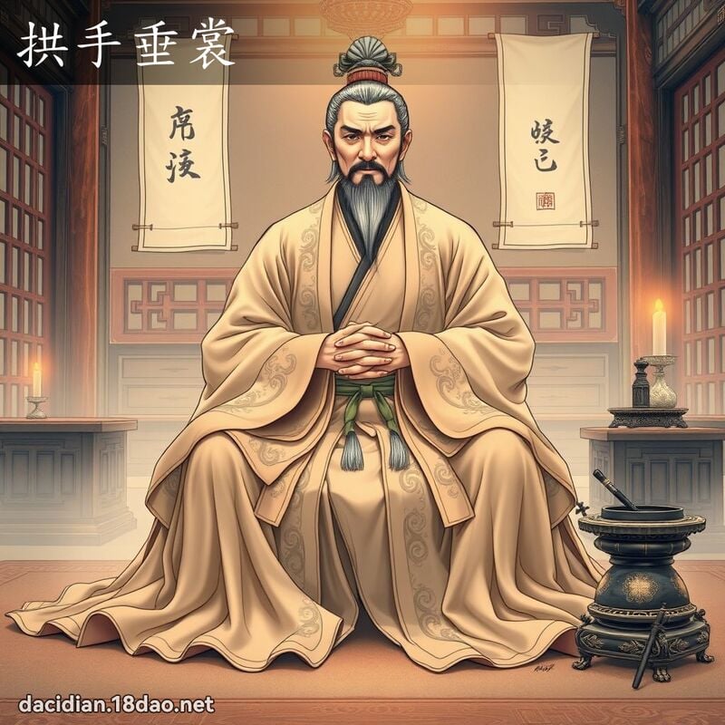 拱手垂裳 - 國語大辭典配圖