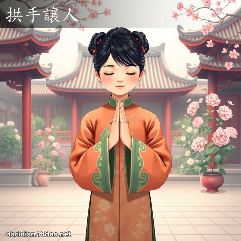 拱手让人 - 国语大辞典配图