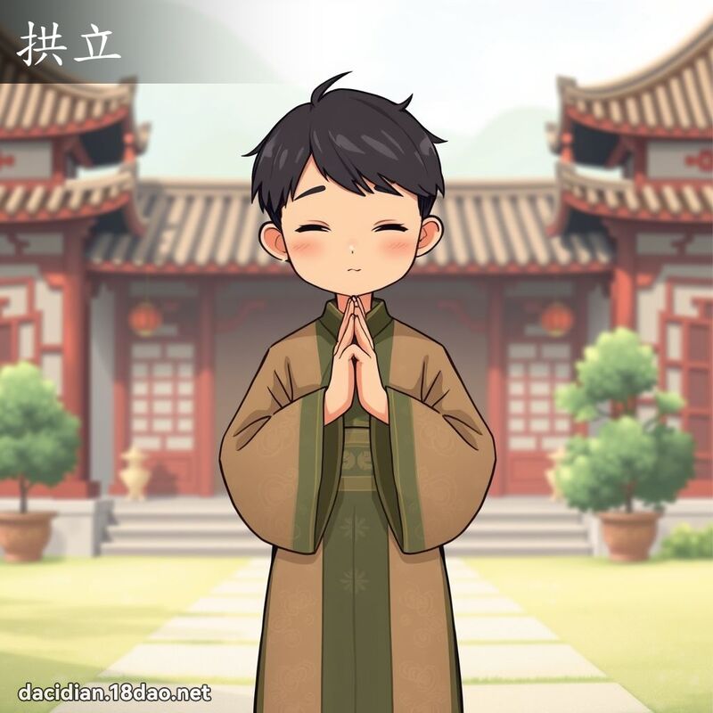 拱立 - 國語大辭典配圖