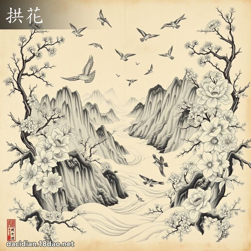 拱花 - 国语大辞典配图
