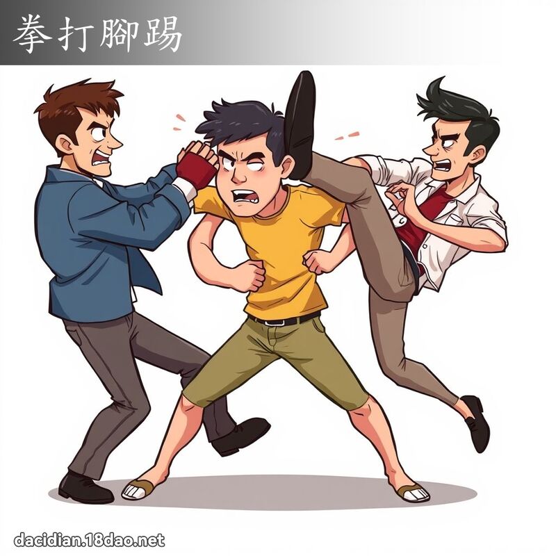 拳打脚踢 - 国语大辞典配图