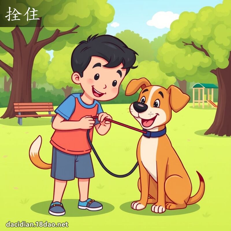 拴住 - 國語大辭典配圖
